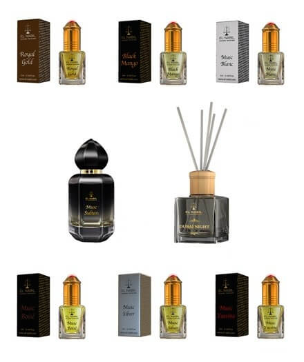 Männerset - 6x 5ml Roll On + 1x 50ml Parfüm + 1x 150ml Raumduft (Fein & Maskulin)