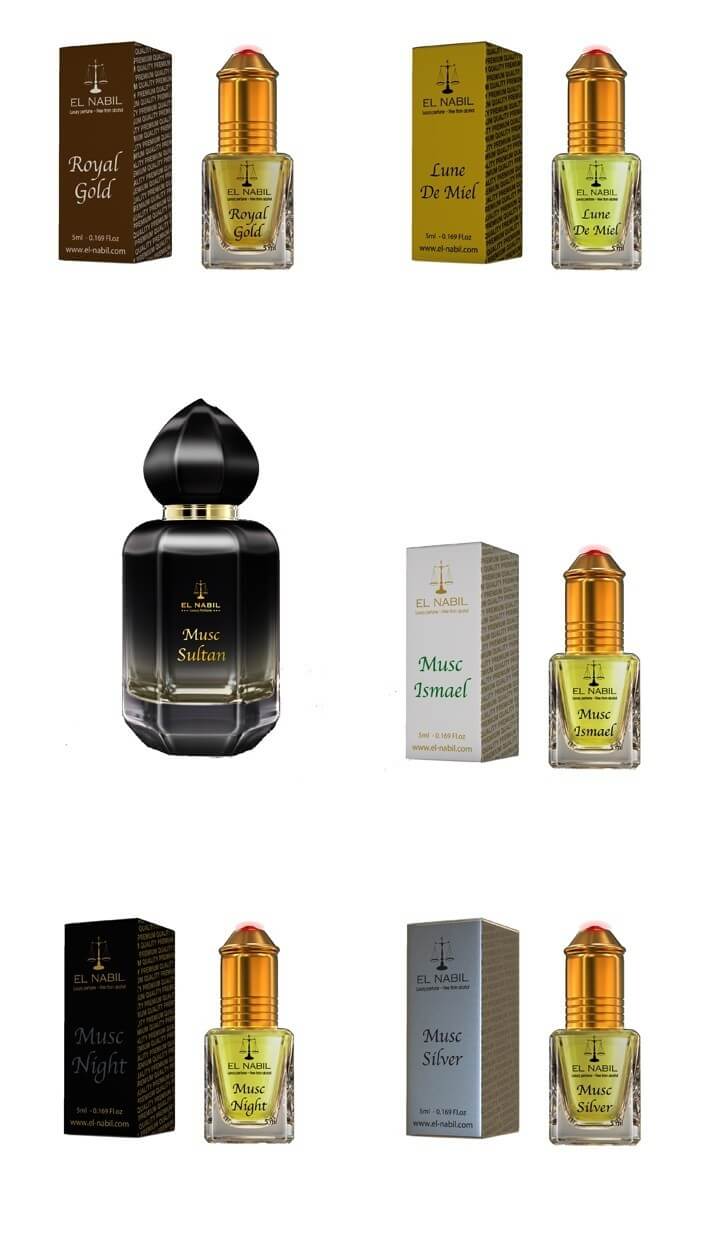 Männerset - 5x 5ml Roll On + 1x 50ml Parfüm (Orientalisch)