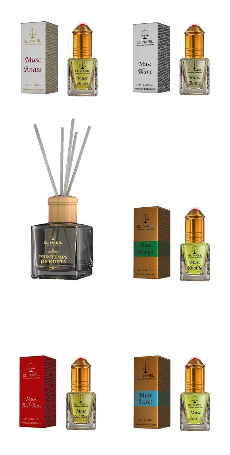 Frauenset - 5x 5ml Roll On + 1x 150ml Raumduft (Top Mix)