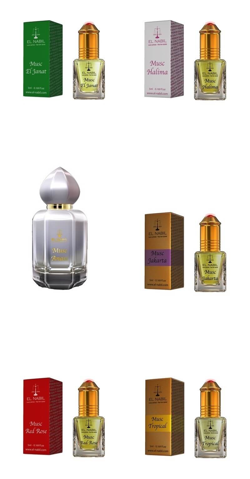 Frauenset - 5x 5ml Roll On + 1x 50ml Parfüm (Blumig)