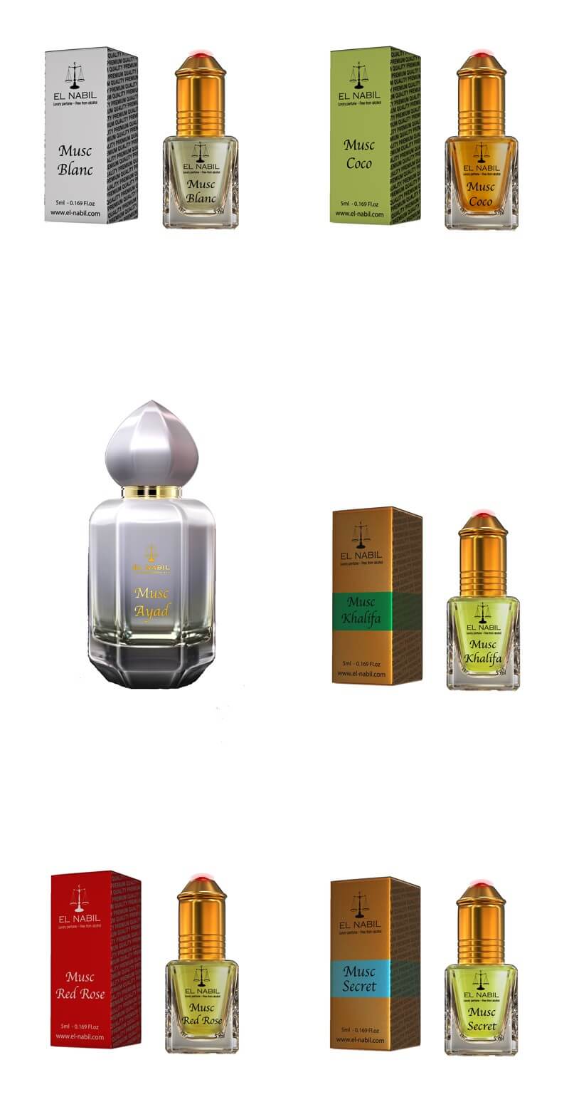 Frauenset - 5x 5ml Roll On + 1x 50ml Parfüm (Fein & Feminin)