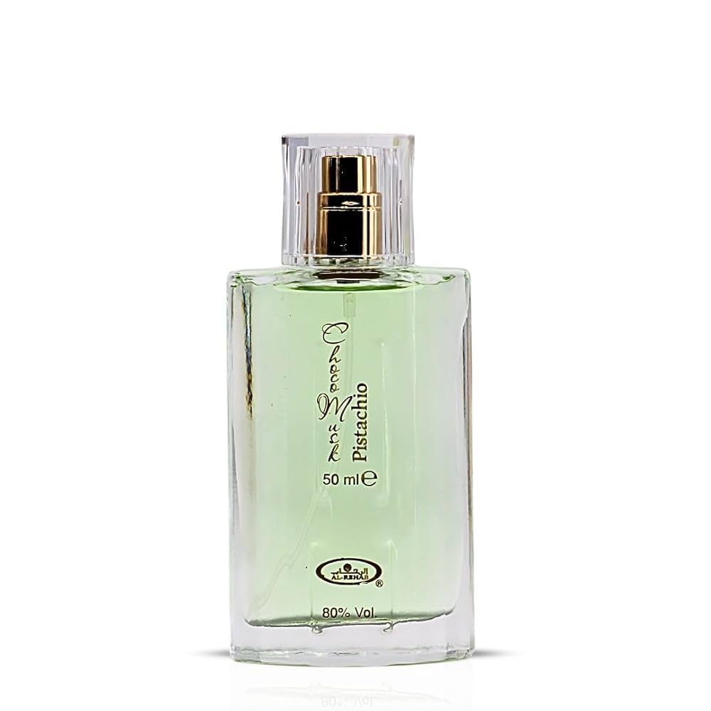 Choco Musk Pistachio 50ml Eau de Parfum Spray - Al Rehab in einem eleganten Flakon, ideal für Duftliebhaber.