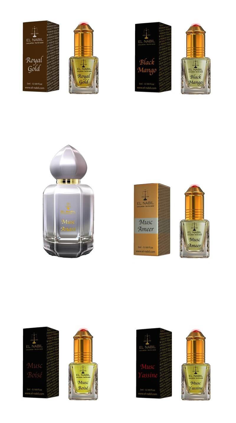 Männerset - 5x 5ml Roll On + 1x 50ml Parfüm (Fein & Maskulin)