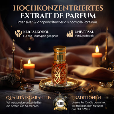 Lamsat Harir 6ml Parfümöl - Musk Misk, hochkonzentriertes Extrait de Parfum in eleganter Verpackung.