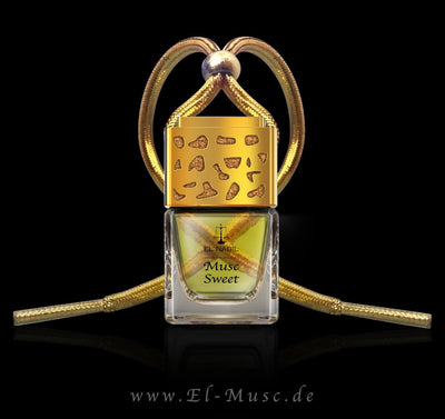 Musc Sweet 6ml Autoduft - El-Nabil in eleganter Flasche mit goldenem Deckel und einzigartigem Design.