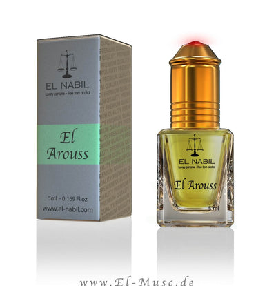 El Arouss 5ml Parfüm - El-Nabil in eleganter Verpackung mit goldenen Akzenten.