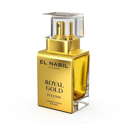 Royal Gold 15ml INTENSE Eau de Parfum Spray - El-Nabil mit goldenem Flacon und luxuriösem Design.