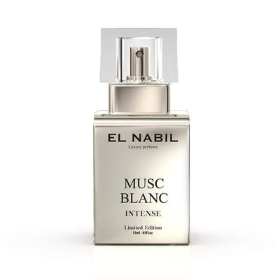 Musc Blanc 15ml INTENSE Eau de Parfum Spray - El-Nabil in eleganter Flasche mit edlem Design.