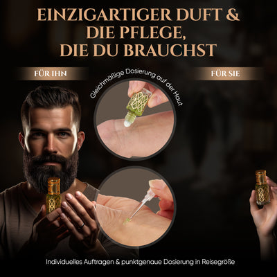 Einzigartiger Duft und Pflege für ihn und sie mit Al Faris 6ml Parfümöl - Misk Musk in praktischer Reisegröße.
