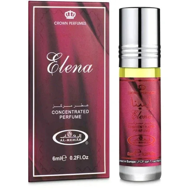 Elena 6ml Parfümöl - Al Rehab Misk in einer eleganten Verpackung mit blumiger Duftnote.
