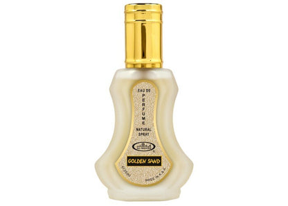 Golden Sand 35ml Eau de Parfum Spray - Al Rehab in elegant Flasche mit goldenen Akzenten.
